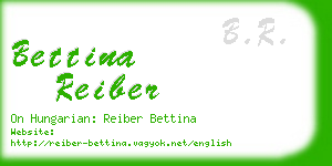 bettina reiber business card